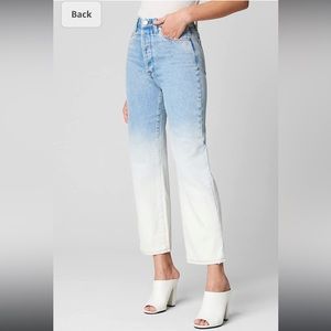 NWT BLANK NYC high rise rib cage straight cropped jean